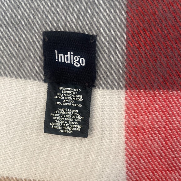 Indigo Plaid Scarf - Picture 6 of 6